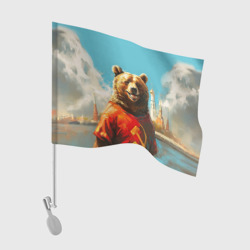 Медведь с гербом СССР – Флаг для автомобиля с принтом купить