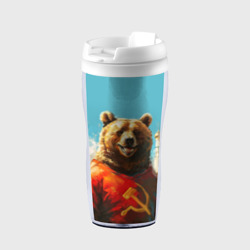 Медведь с гербом СССР – Термокружка-непроливайка с принтом купить со скидкой в -12%