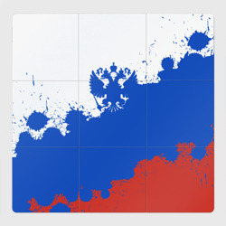 Магнитный плакат 3Х3 Российский триколор и герб