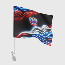 Неоновые флаг и греб – Флаг для автомобиля с принтом купить