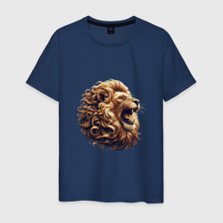 Голова золотого льва – Мужская футболка хлопок с принтом купить со скидкой в -20%