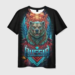 Суровый русский  медведь – Мужская футболка 3D с принтом купить со скидкой в -26%