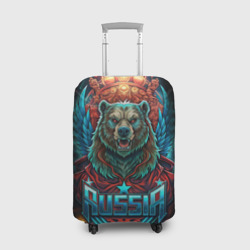 Суровый русский  медведь – Чехол для чемодана 3D с принтом купить