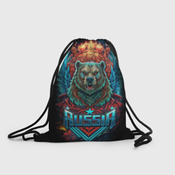 Суровый русский  медведь – Рюкзак-мешок 3D с принтом купить со скидкой в -25%