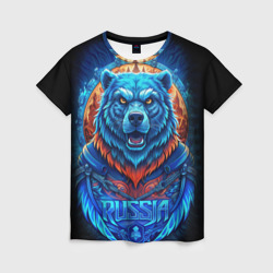 Ледяной  белый русский медведь – Женская футболка 3D с принтом купить со скидкой в -26%