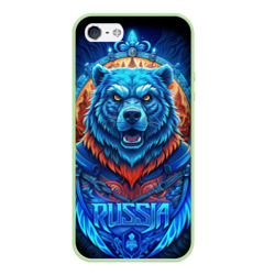 Ледяной  белый русский медведь – Чехол для iPhone 5/5S матовый с принтом купить