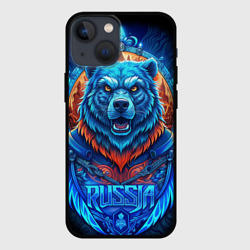 Ледяной  белый русский медведь – Чехол для iPhone 13 mini с принтом купить