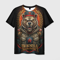Военный русский  медведь – Мужская футболка 3D с принтом купить со скидкой в -26%