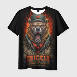 Мощный военный медведь   СССР  – Мужская футболка 3D с принтом купить со скидкой в -26%