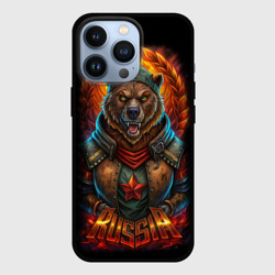 Русский военный медведь солдат – Чехол для iPhone 13 Pro с принтом купить