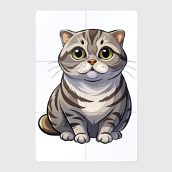 Милый серый грустный котик – Магнитный плакат 2Х3 с принтом купить