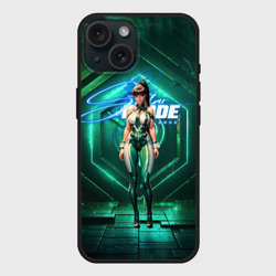 Чехол силиконовый для Apple iPhone 15 матовый Stellar Blade Eve космический зеленый