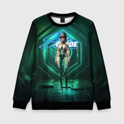 Детский свитшот 3D Stellar Blade Eve космический зеленый