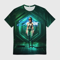 Мужская футболка 3D Stellar Blade Eve космический зеленый