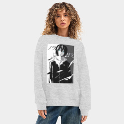 Женский свитшот oversize без начеса хлопок Голубоглазый Ято - фото 2