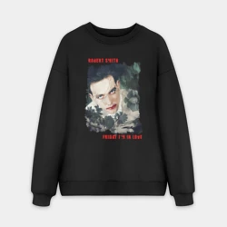 Мужской свитшот oversize без начеса хлопок Robert Smith - The cure