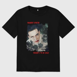 Женская футболка хлопок Oversize Robert Smith - The cure