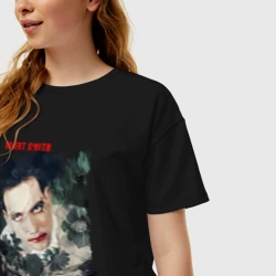 Женская футболка хлопок Oversize Robert Smith - The cure - фото 2