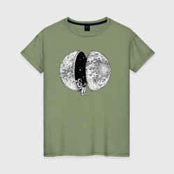 Планета космоса – Женская футболка хлопок с принтом купить со скидкой в -20%