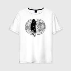 Планета космоса – Женская футболка хлопок Oversize с принтом купить со скидкой в -16%