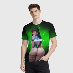 Мужская футболка 3D Stellar Blade Eve  вид сзади - фото 2