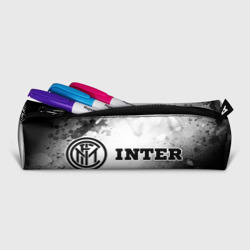 Пенал с принтом Inter sport на светлом фоне по-горизонтали для любого человека, вид спереди №2. Цвет основы: белый