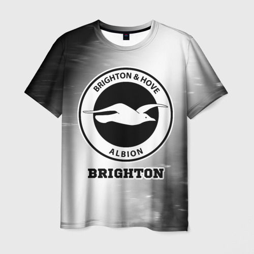 Мужская футболка с принтом Brighton sport на светлом фоне, вид спереди №1