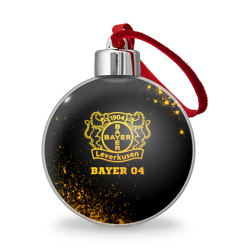 Bayer 04 - gold gradient – Ёлочный шар с принтом купить