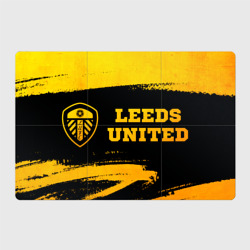 Leeds United - gold gradient по-горизонтали – Магнитный плакат 3Х2 с принтом купить