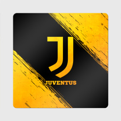 Juventus - gold gradient – Магнит виниловый Квадрат с принтом купить