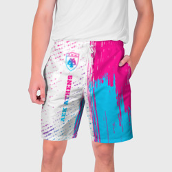 AEK Athens neon gradient style по-вертикали – Мужские шорты 3D с принтом купить