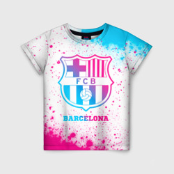 Barcelona neon gradient style – Детская футболка 3D с принтом купить со скидкой в -33%