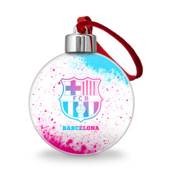 Barcelona neon gradient style – Ёлочный шар с принтом купить