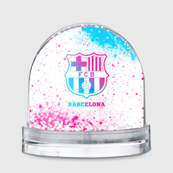 Barcelona neon gradient style – Игрушка Снежный шар с принтом купить со скидкой в -20%