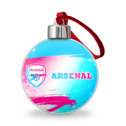 Arsenal neon gradient style по-горизонтали – Ёлочный шар с принтом купить