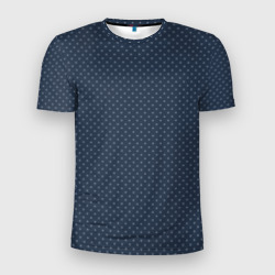 Пастельный синий паттерн мелкие ромбики – Мужская футболка 3D Slim с принтом купить со скидкой в -9%