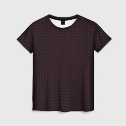 Тёмный бордо в мелкий ромбик – Женская футболка 3D с принтом купить со скидкой в -26%
