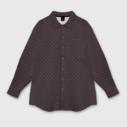 Тёмный бордо в мелкий ромбик – Мужская рубашка oversize 3D с принтом купить