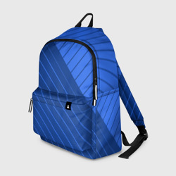 Сине-голубой косые полосы – Рюкзак 3D с принтом купить