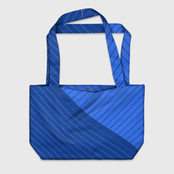 Сине-голубой косые полосы – Пляжная сумка 3D с принтом купить