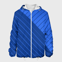 Сине-голубой косые полосы – Мужская куртка 3D с принтом купить со скидкой в -10%