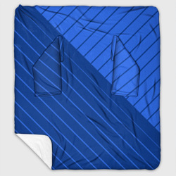 Сине-голубой косые полосы – Плед с рукавами с принтом купить