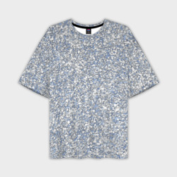 Текстурированный бело-голубой мелкий камень – Мужская футболка oversize 3D с принтом купить со скидкой в -50%