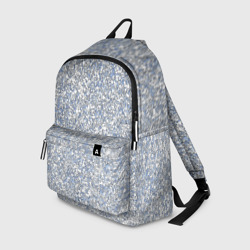 Текстурированный бело-голубой мелкий камень – Рюкзак 3D с принтом купить