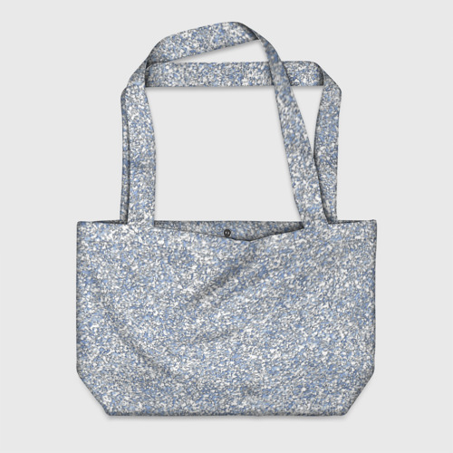 Пляжная сумка с принтом Текстурированный бело-голубой мелкий камень, вид спереди №1