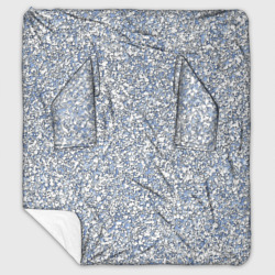 Текстурированный бело-голубой мелкий камень – Плед с рукавами с принтом купить