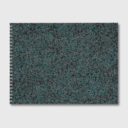 Чёрно-бирюзовый эффект объёмной текстуры  – Альбом для рисования с принтом купить со скидкой в -45%