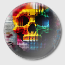 Lego skull fantasy - ai art – Значок с принтом купить
