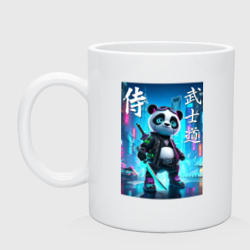 Panda samurai - bushido ai art – Кружка керамическая с принтом купить