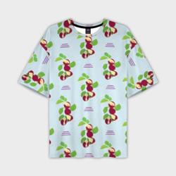 Инжир и линии – Мужская футболка oversize 3D с принтом купить со скидкой в -50%